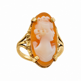Estate 10k Yellow Gold Cameo Ring