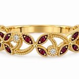 14k Yellow Gold Vintage Ruby Ring