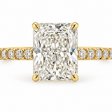 Radiant Hidden Halo Engagement Ring