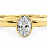 Oval Bezel Set Engagement Ring