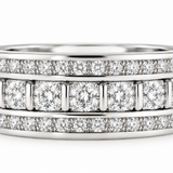 White Gold Channel Set Diamond Band