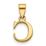 14KY Polished Block Letter C Initial Pendant