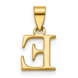 14K Polished Block Letter E Initial Pendant