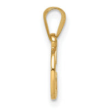 14K Polished Block Letter G Initial Pendant