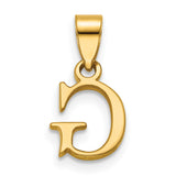 14K Polished Block Letter G Initial Pendant