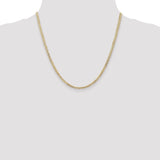 14k 3mm Open Concave Curb Chain