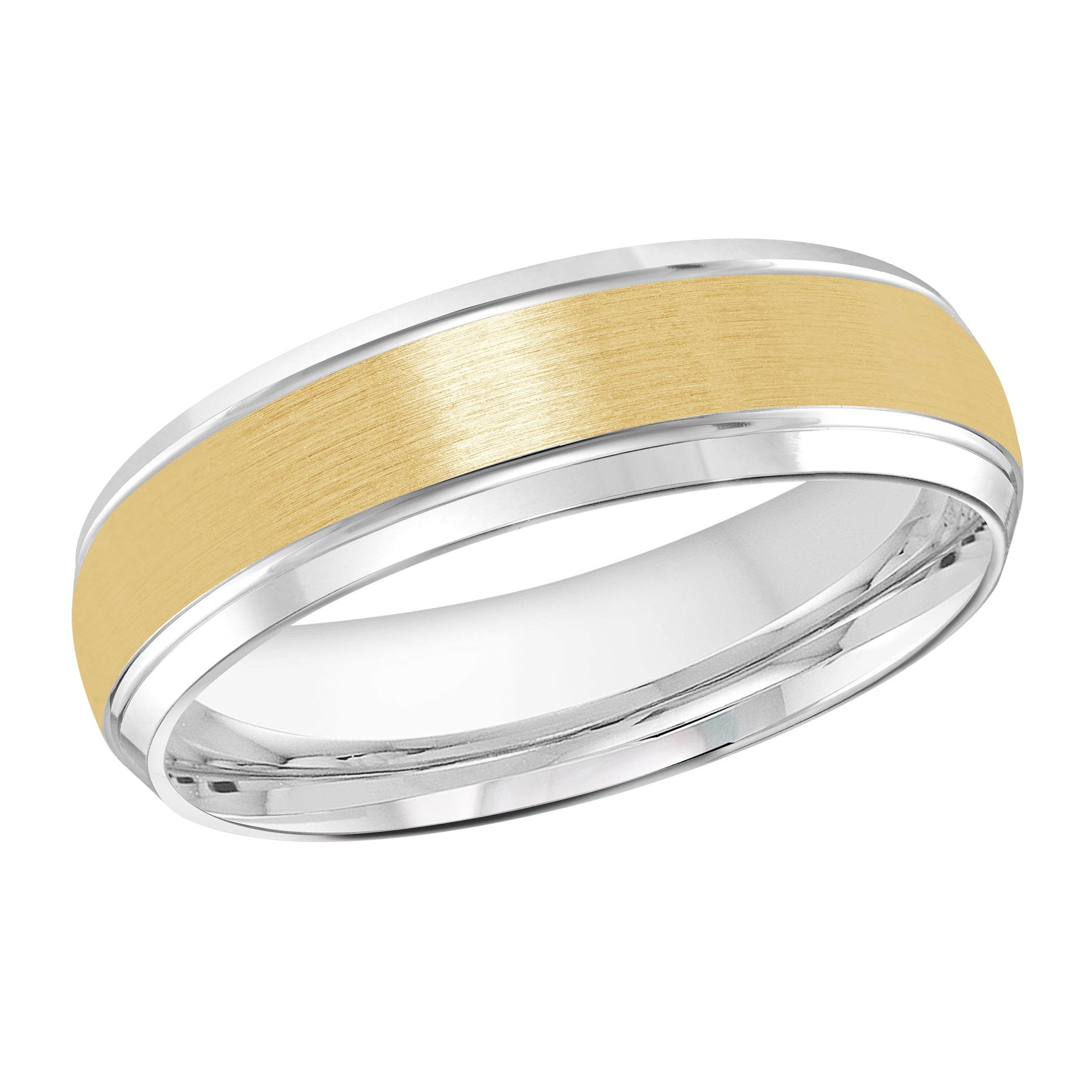 6mm Satin Beveled-Edge Wedding Band