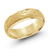 7mm Interlaced Geometric Wedding Band