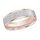 6mm Crosshatch Pattern Wedding Band