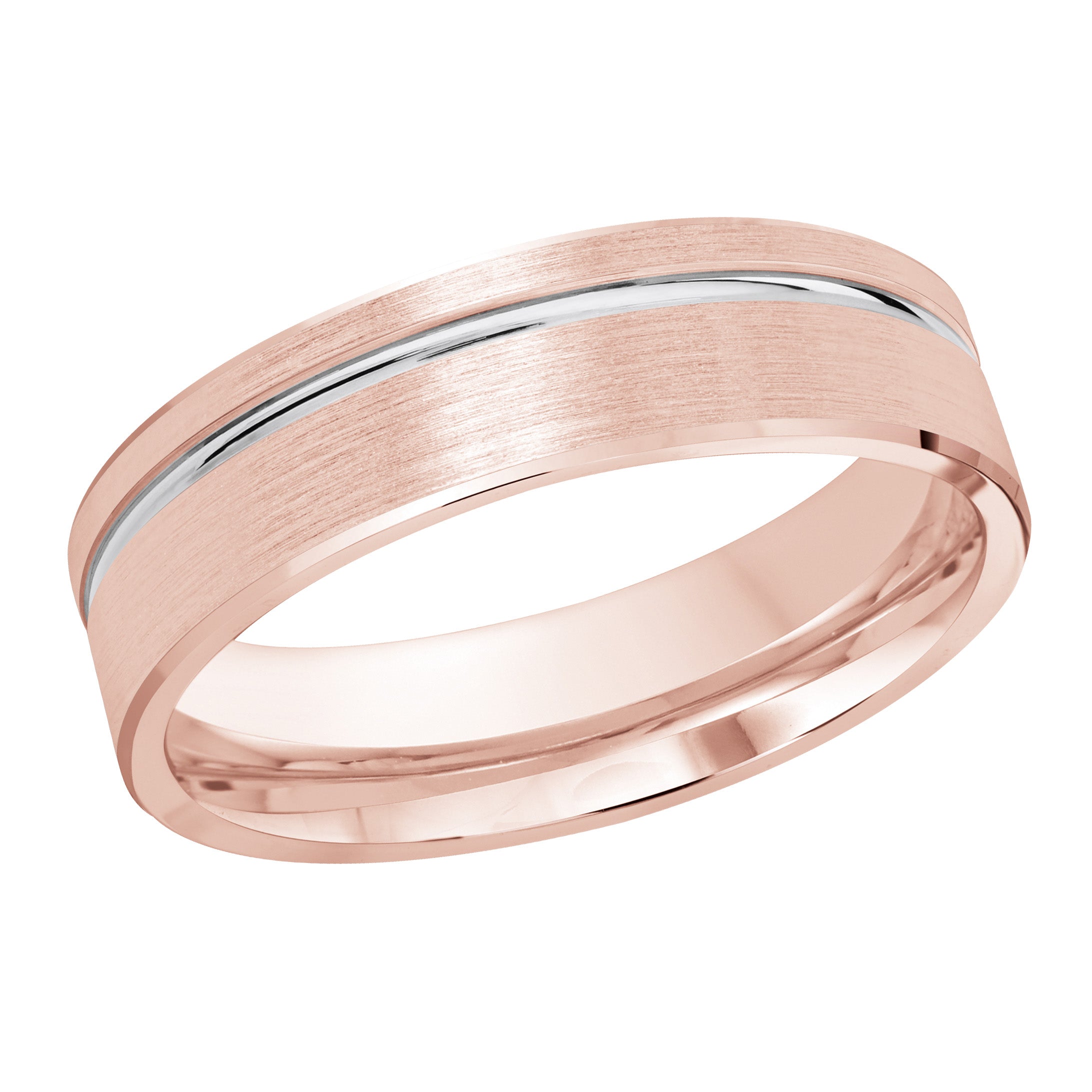 6mm Grooved Satin Wedding Band