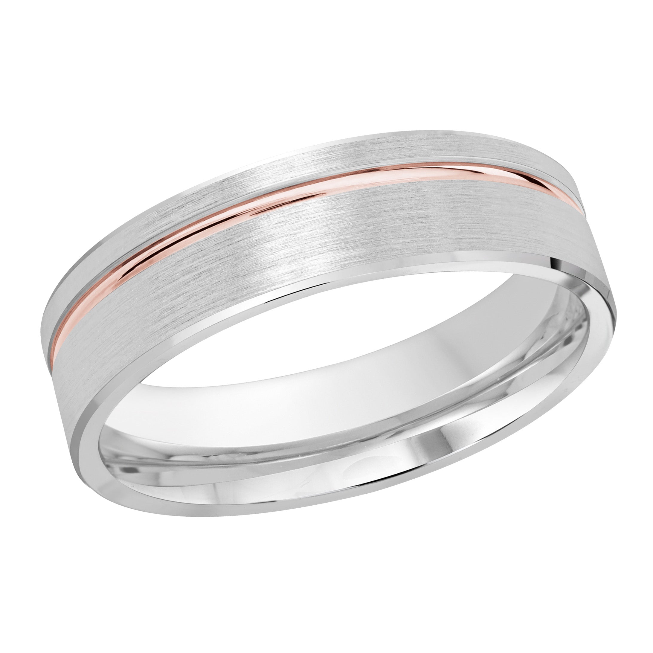 6mm Grooved Satin Wedding Band