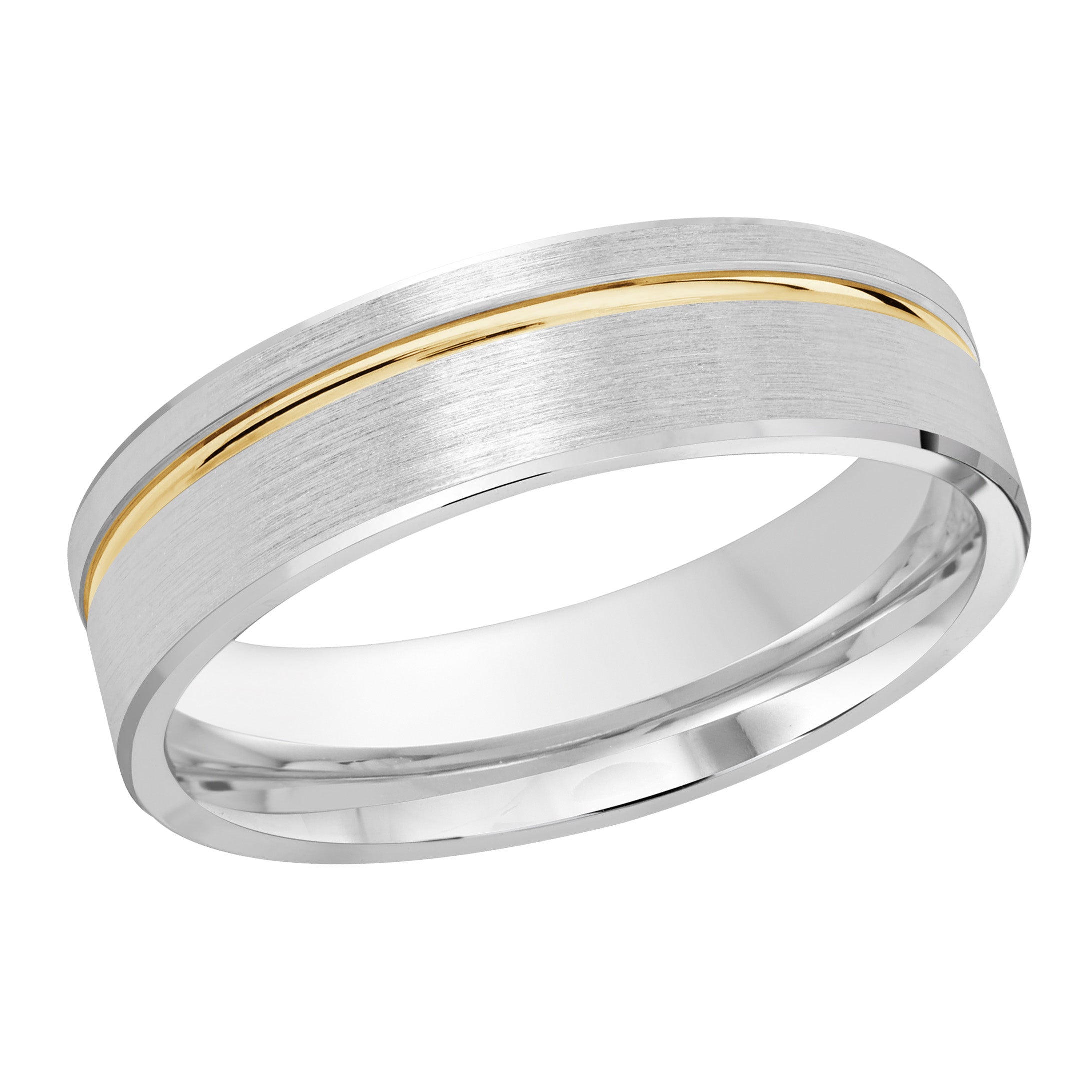6mm Grooved Satin Wedding Band