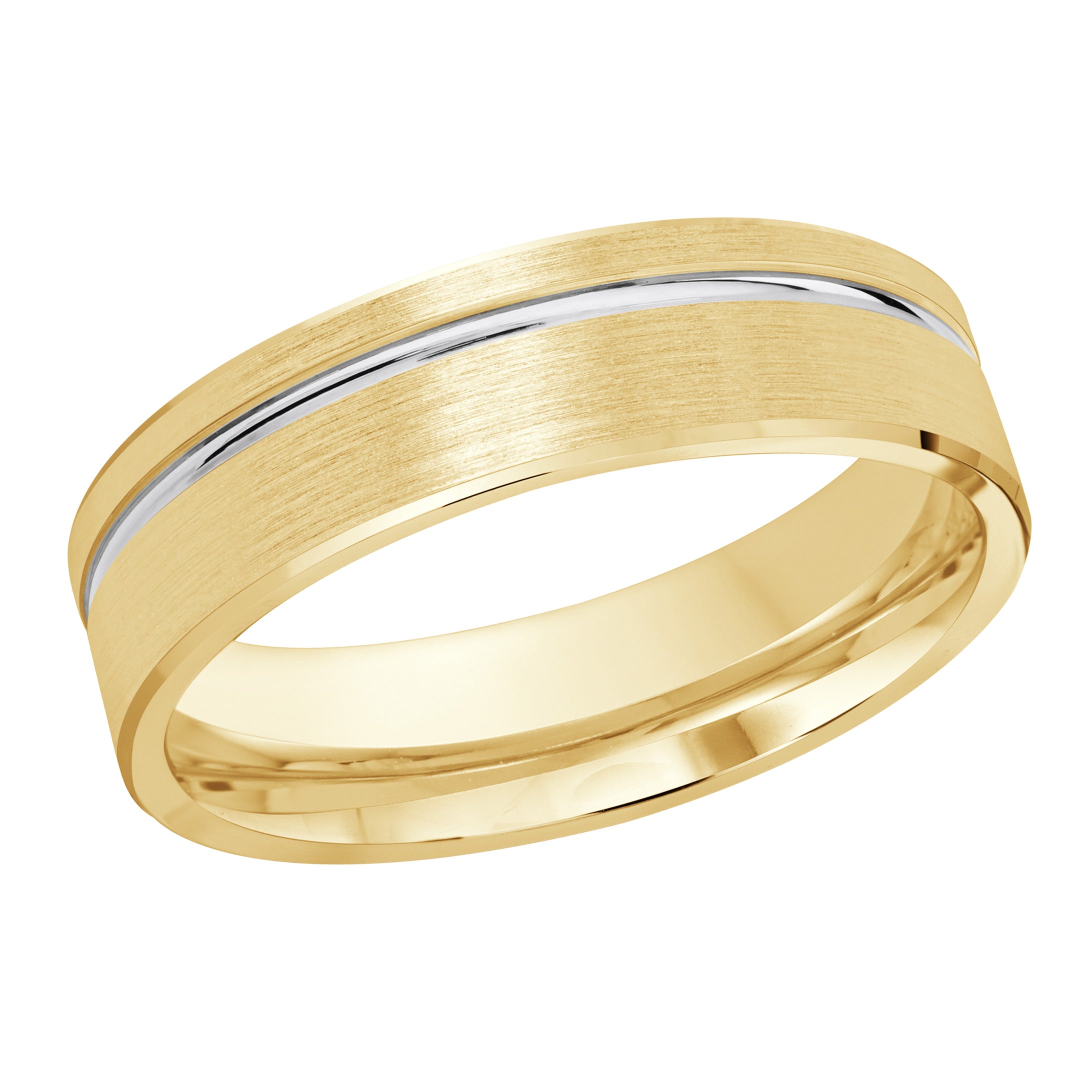 6mm Grooved Satin Wedding Band