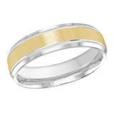 6mm Satin Detailed-Edge Wedding Band