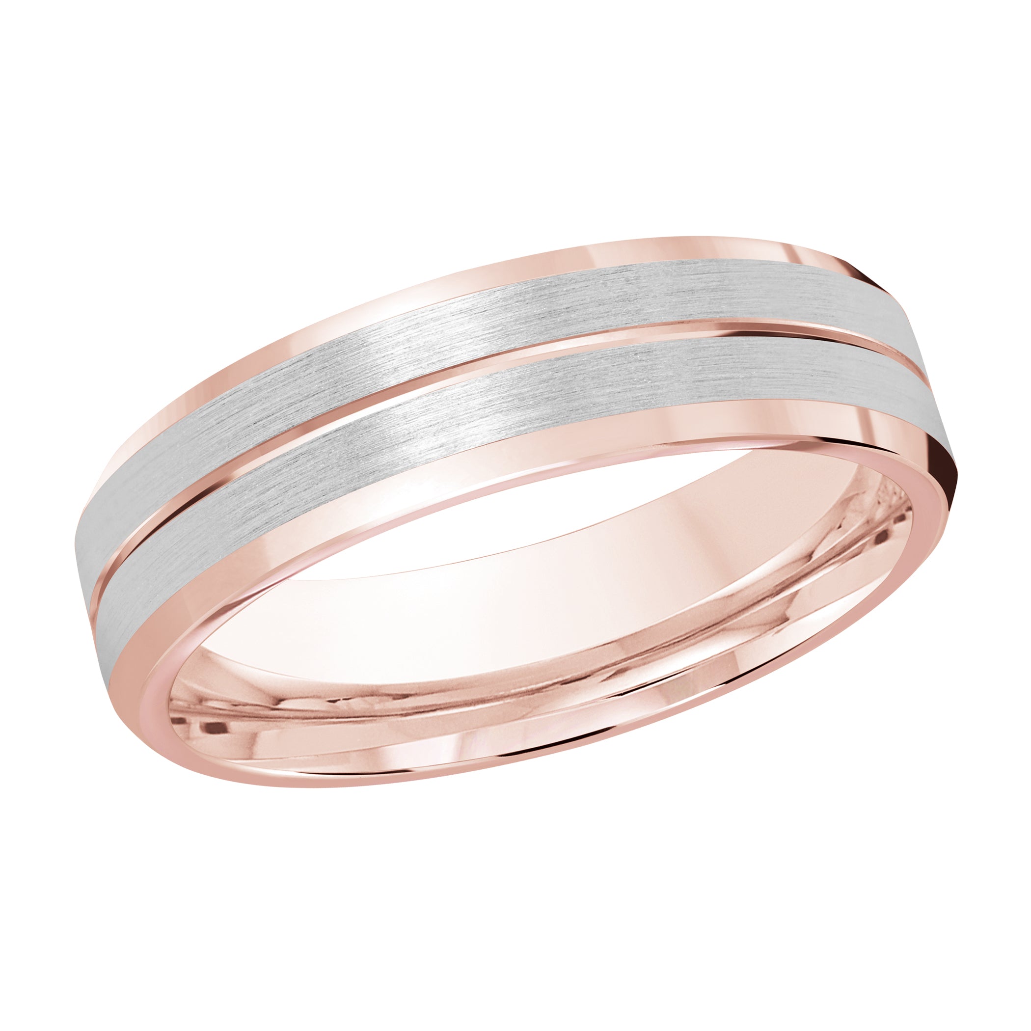 6mm Satin Center-Groove Wedding Band