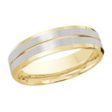 6mm Satin Center-Groove Wedding Band