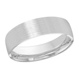 6mm 14K White Gold Classic Satin Wedding Band
