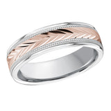 6mm Angular Pattern Wedding Band