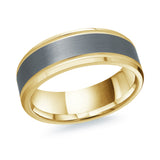 7mm Tantalum and 10K Yellow Gold Wedding Band