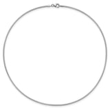 14K White Gold 1.4mm Round Omega