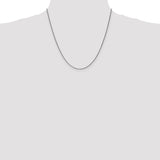 14k White Gold 1.25mm D/C Spiga Chain