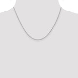 14k White Gold 1.05mm Spiga with Lobster Clasp Chain