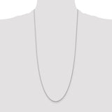 14k White Gold 1.05mm Spiga with Lobster Clasp Chain
