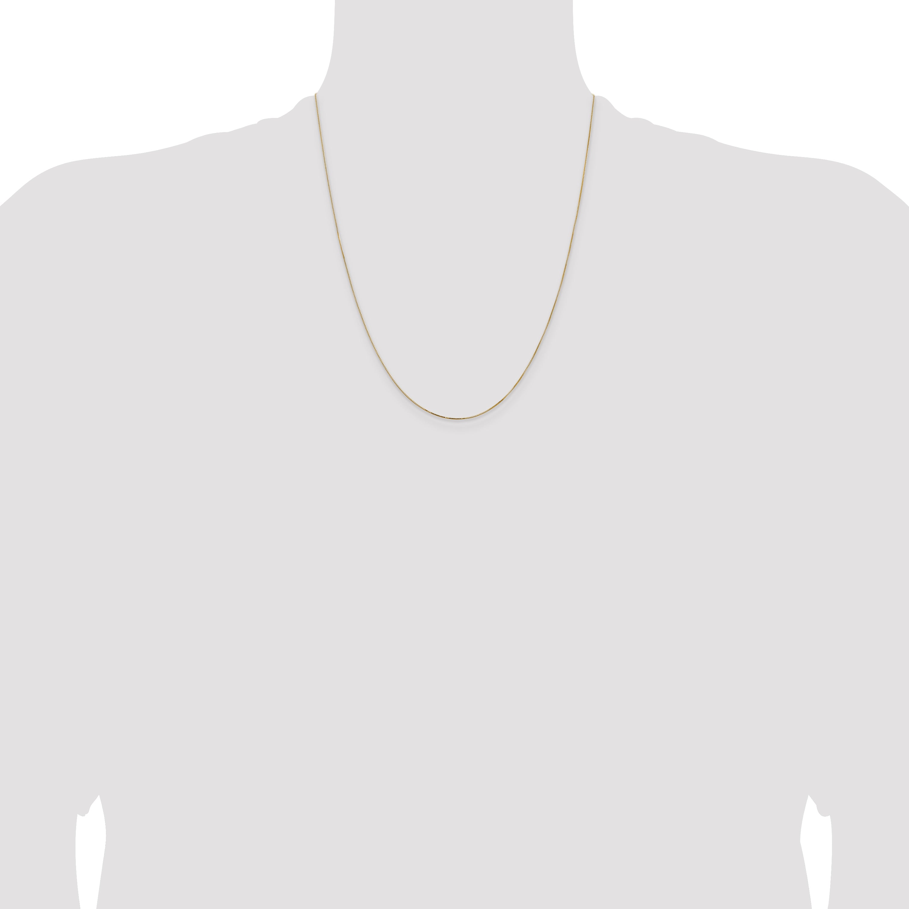 14k .5mm Box with Lobster Clasp Chain