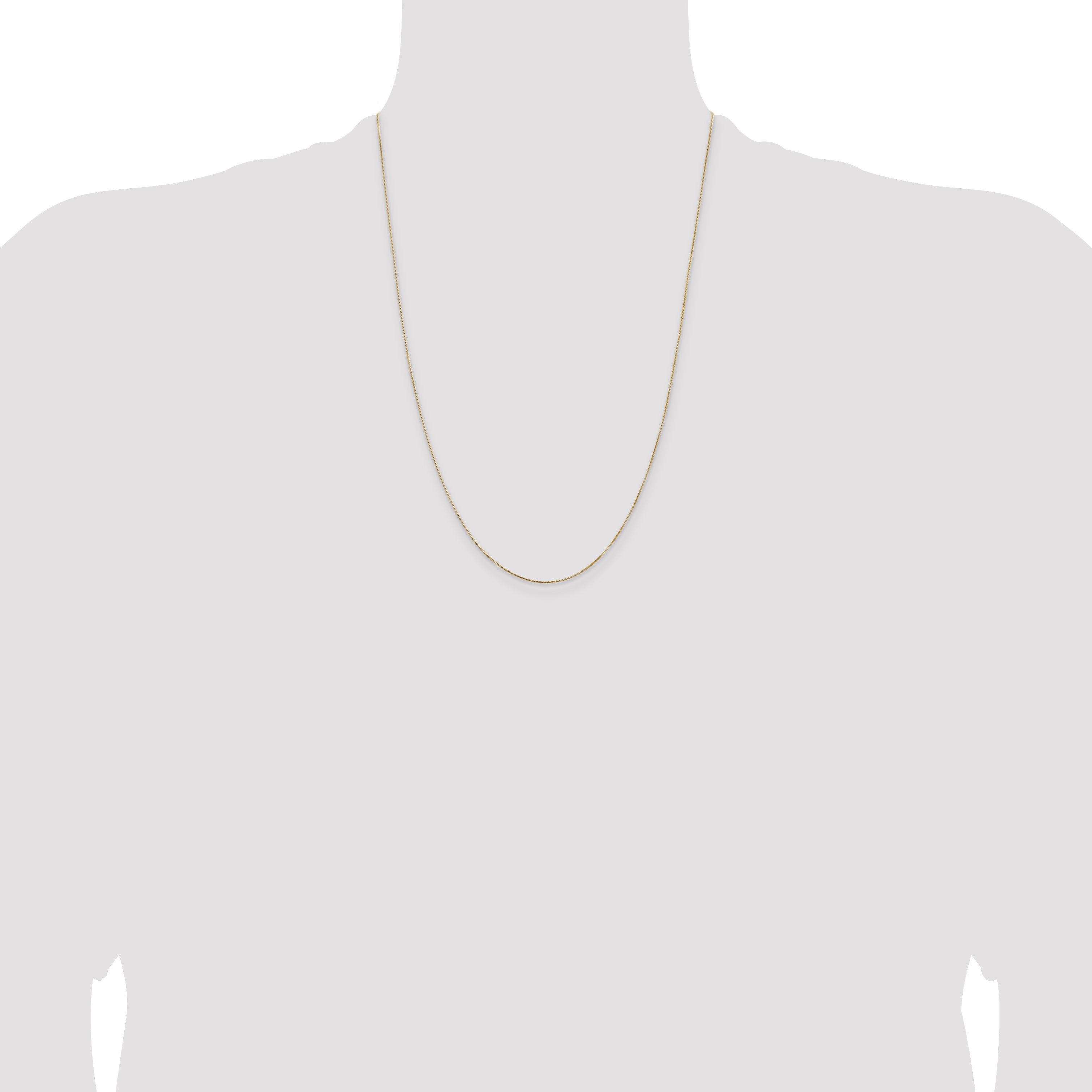 14k .5mm Box with Lobster Clasp Chain