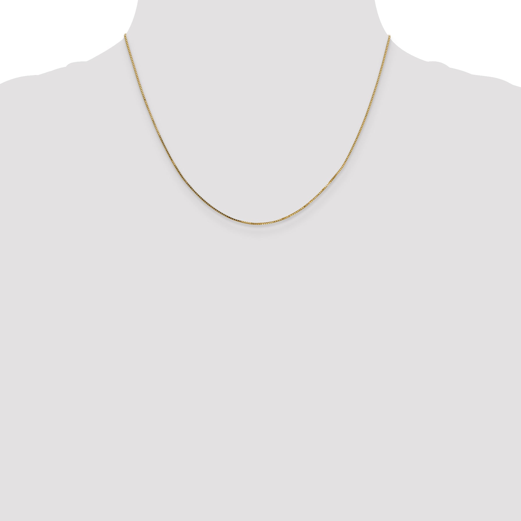 14k .7mm Box with Spring Ring Clasp Chain
