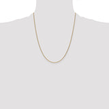 14k 1mm Round Open Link Cable Chain