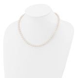 14k 5-6mm Round White Saltwater Akoya Cultured Pearl Necklace