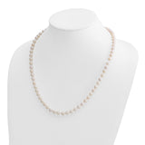 14k 6-7mm Round White Saltwater Akoya Cultured Pearl Necklace
