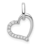 14k White Gold 1/15ct. Diamond Heart Pendant