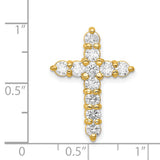 14k AA 1.25ct. Diamond Cross Chain Slide