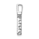 14k White Gold Diamond Cross Slide Pendant