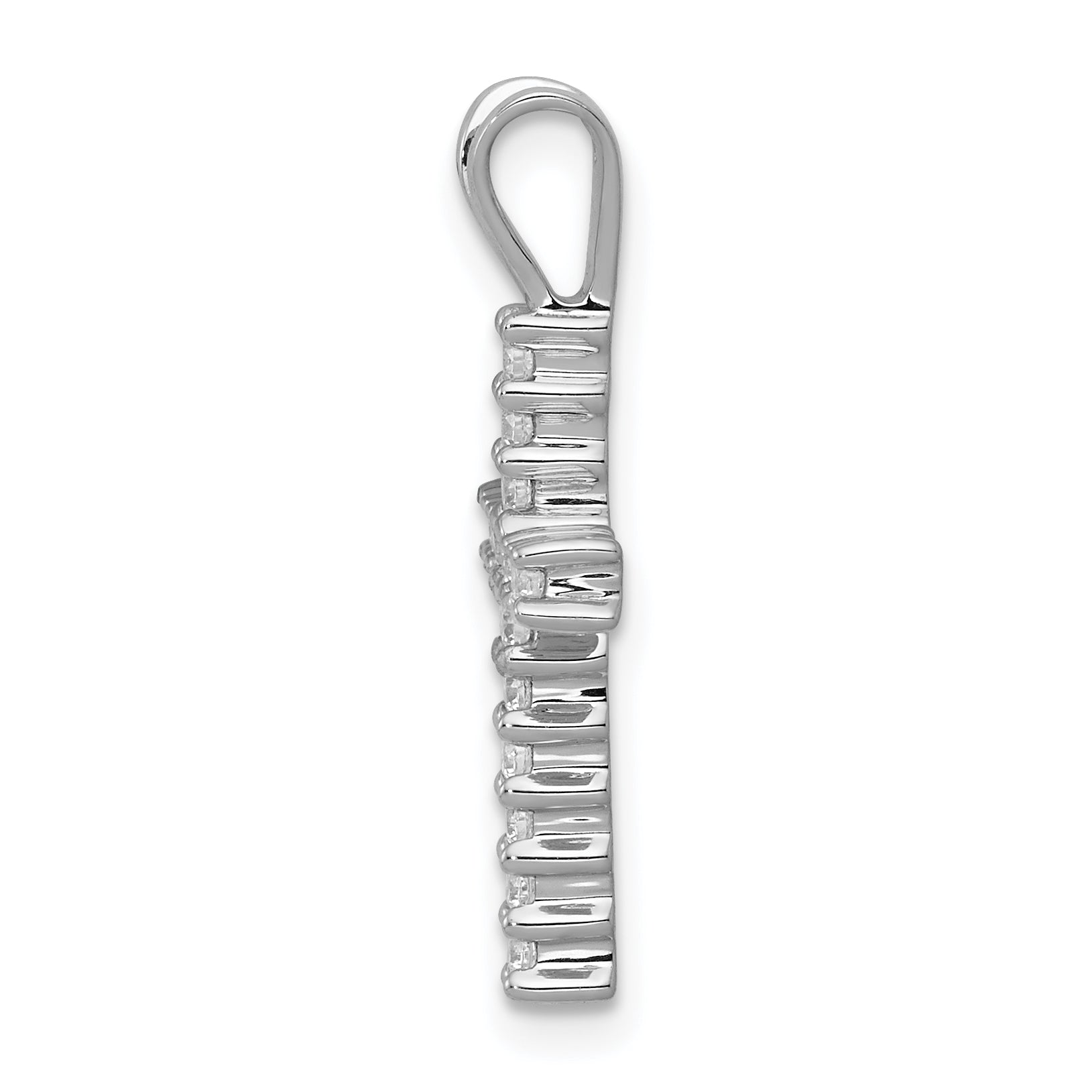 14k White Gold 1/4ct. Diamond Latin Cross Pendant