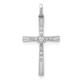 14k White Gold 1/10ct. Diamond Cross Pendant