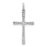14k White Gold 1/10ct. Diamond Cross Pendant
