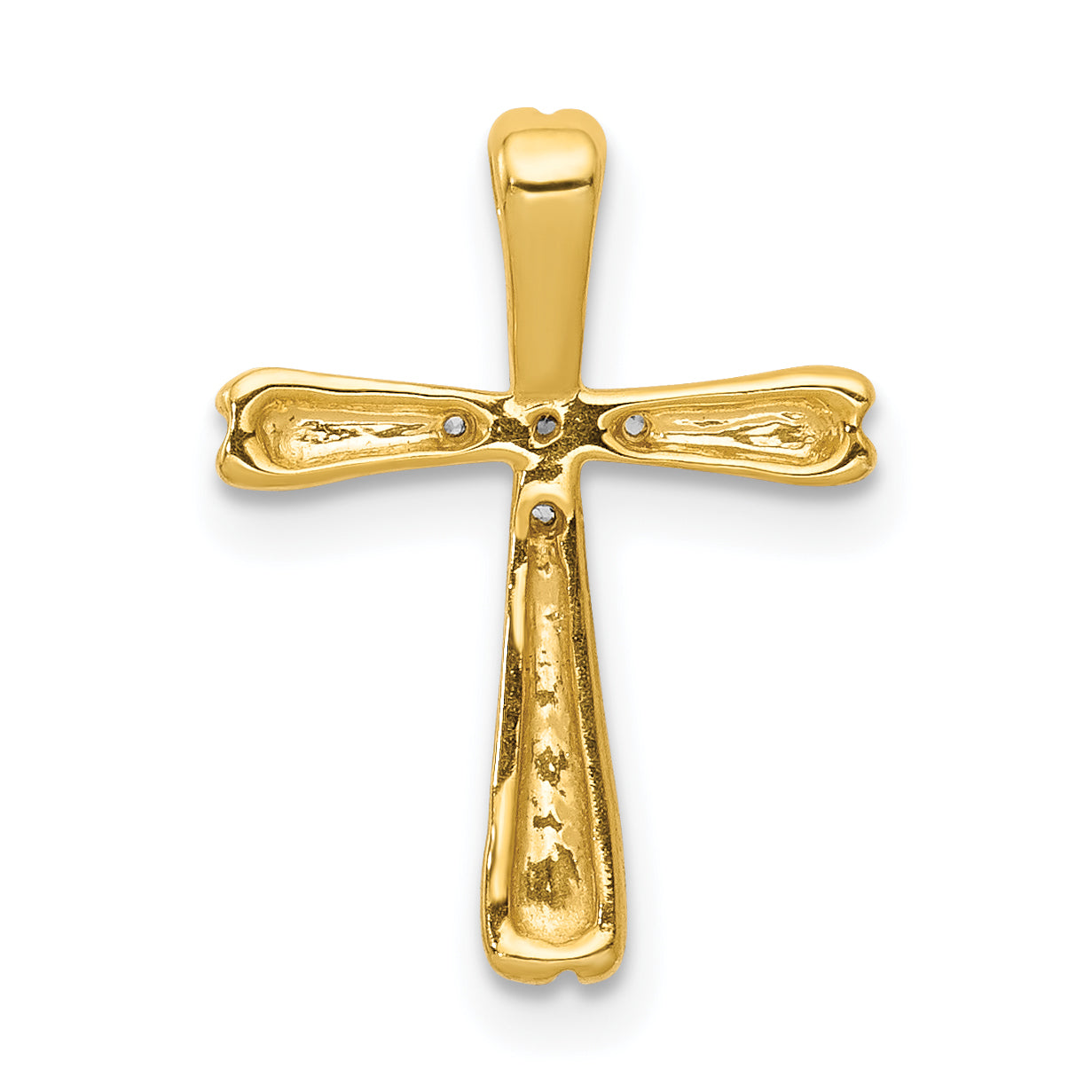 14k Diamond Cross Slide Pendant