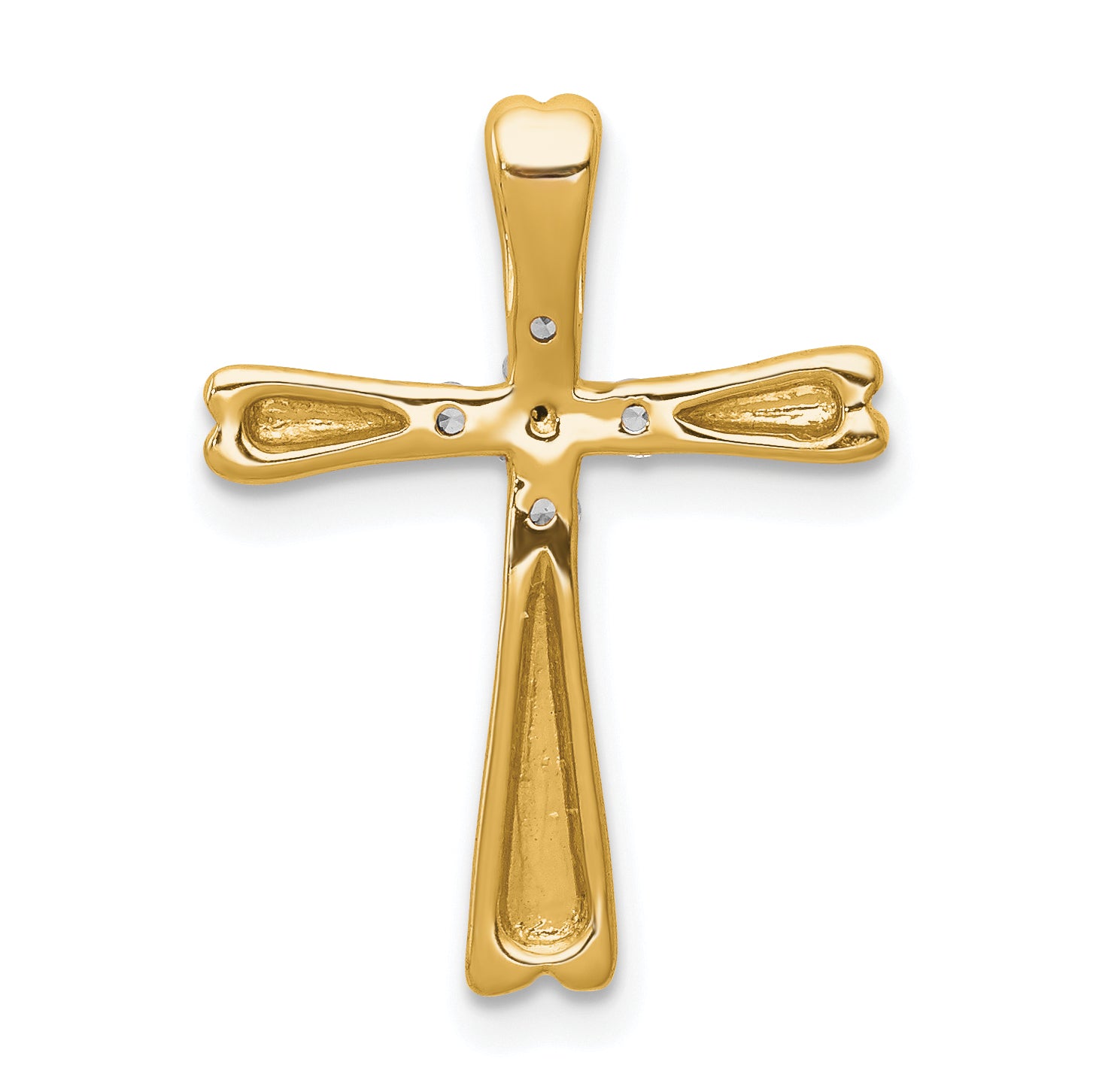 14k Diamond Cross Slide Pendant