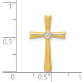14k A Diamond Cross Pendant