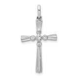 14k White Gold 1/15ct. Diamond Cross Pendant