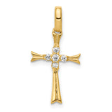 14k 1/15ct. Diamond Cross Pendant