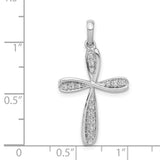 14k White Gold 1/15ct. Diamond Cross Pendant