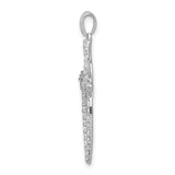 14k White Gold 1/2ct. Diamond Cross Pendant