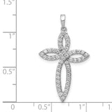 14k White Gold 1/2ct. Diamond Cross Pendant