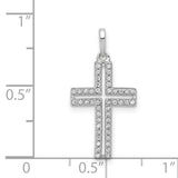 14k White Gold 1/8ct. Diamond Cross Pendant