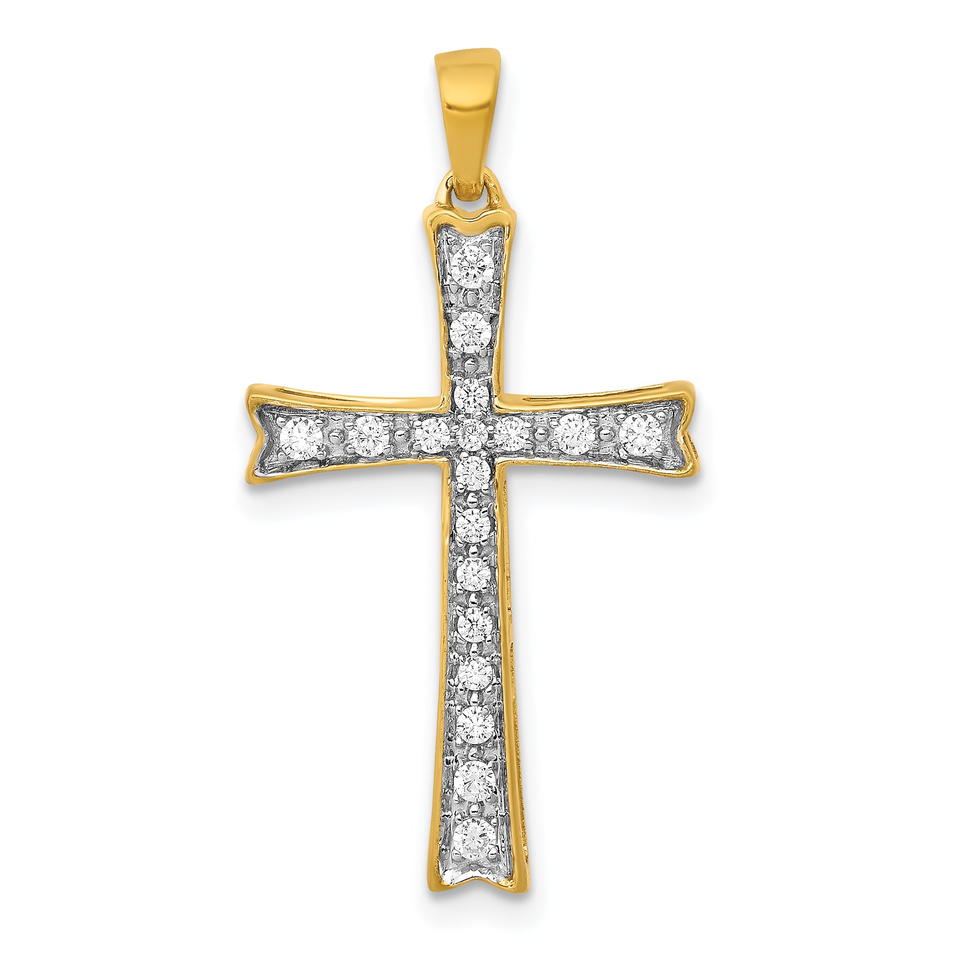14k  1/5ct. Diamond Cross Pendant