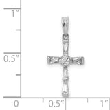 14k White Gold 1/5ct. Diamond Cross Pendant